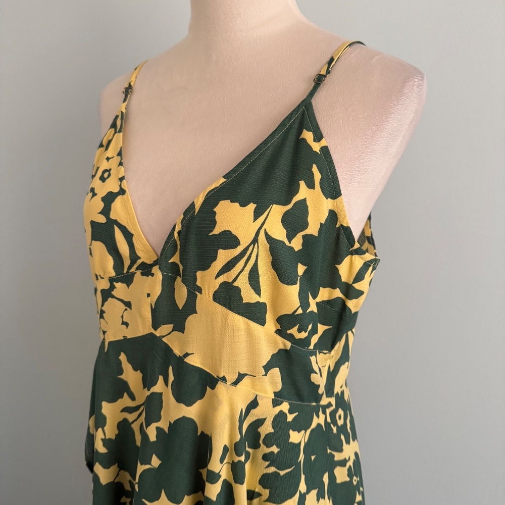 Sundance Soliloquies Citron Floral Print Maxi Dress Size M - Picture 4 of 11